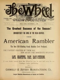 The Wheel Cycling Trade Review, Vol 2, No 11 cover