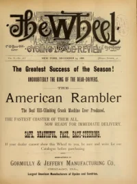 The Wheel Cycling Trade Review, Vol 2, No 16 cover