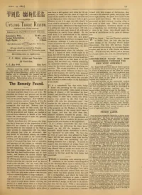The Wheel Cycling Trade Review, Vol 3, No 8 cover
