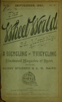 The Wheel World, Vol 3, No 17 cover