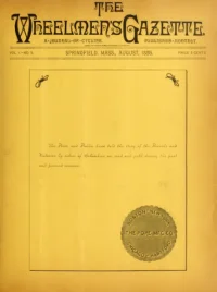 The Wheelmans Gazette, Vol 1, No 5 cover