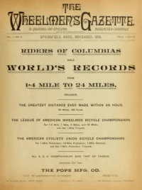 The Wheelmans Gazette, Vol 1, No 8 cover